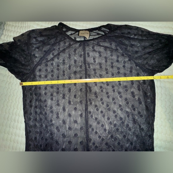 Sebastian Sheer Black Polka Dot Top. Men’s but Unisex IMO Size Medium EUC - Picture 3 of 11